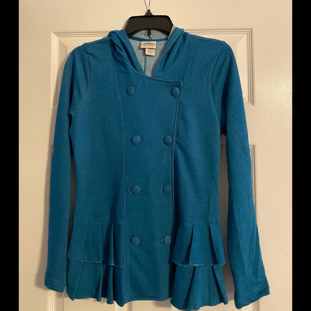 Miken double breasted hooded jacket-size M
